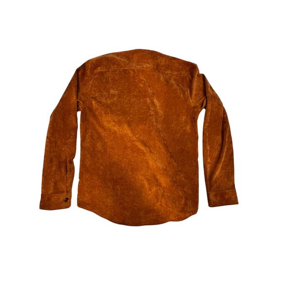 NWT Aeropostale Caramel Cafe Hooded Corduroy Button Up Long Sleeve Shirt Size M - Picture 2 of 8